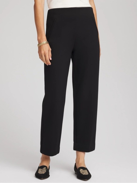 Chico's Pants - Chico's Women’s Dress Pants Slim Straight With Elastic Invisable Waist 00 Short